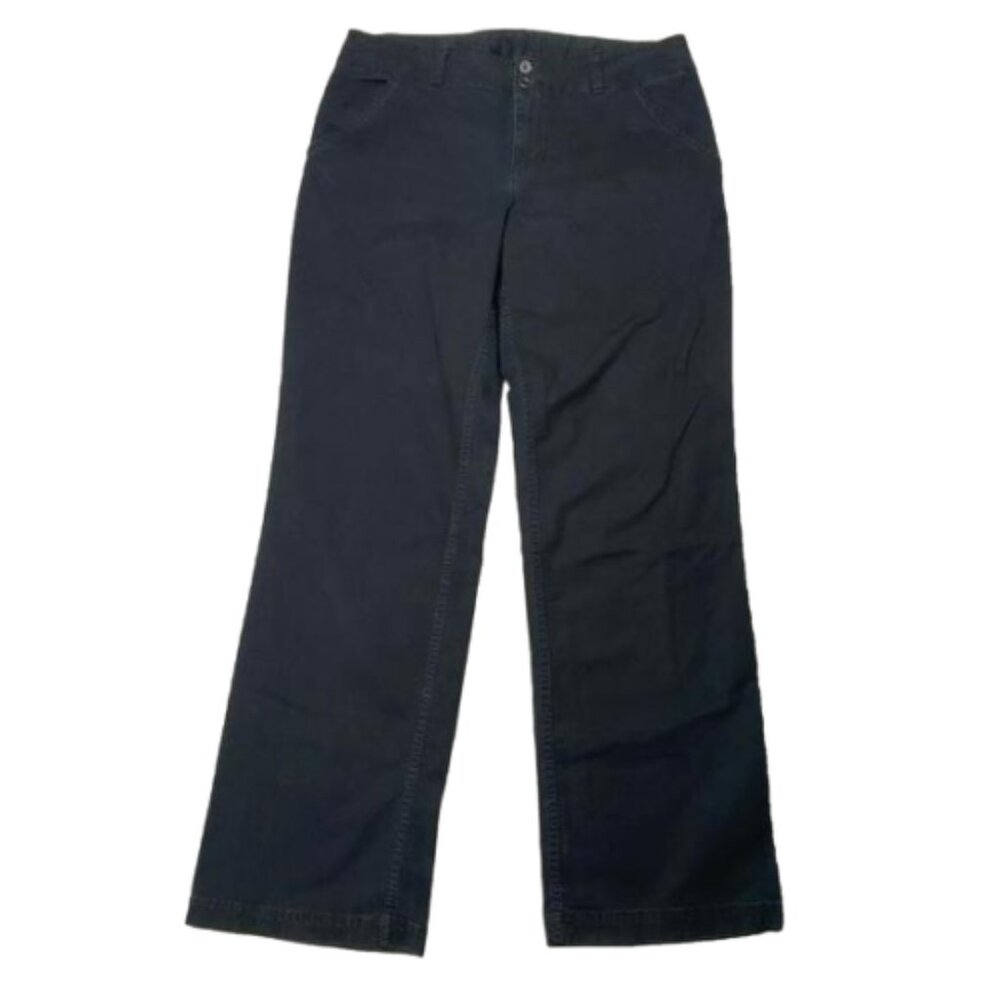 Columbia Black Sportswear Mid Rise Cotton Wide Leg Pants Women's Size 10 #1504